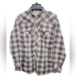 Ariat Fitted Women's Western Plaid, Size L